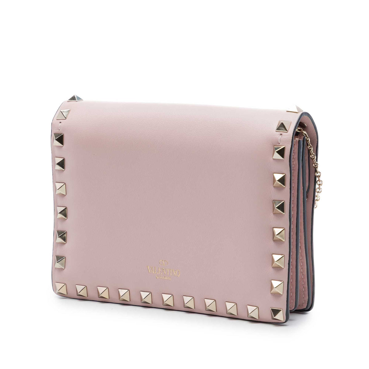 Valentino Leather Rockstud Chain Pouch