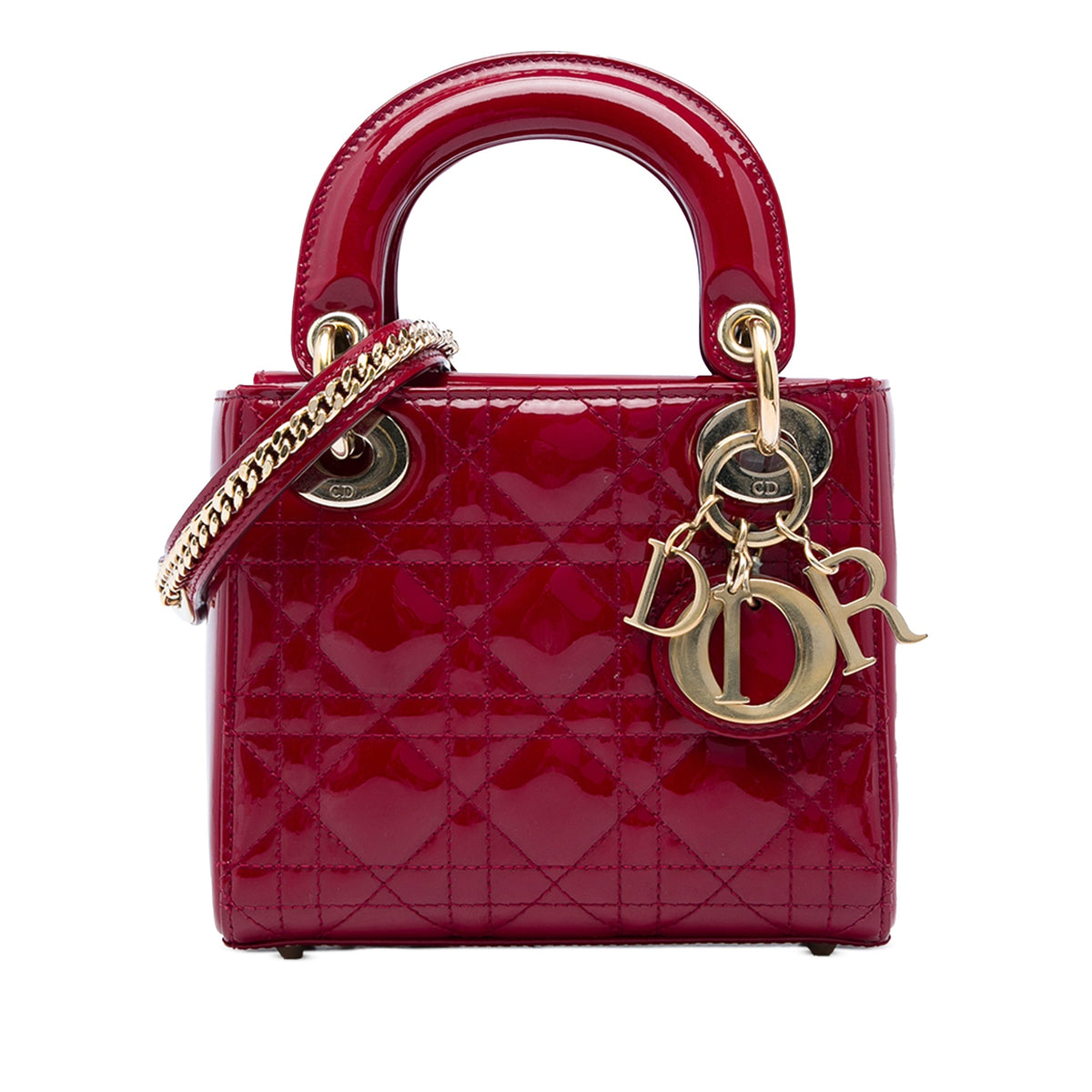 Dior Mini Patent Cannage Lady Dior