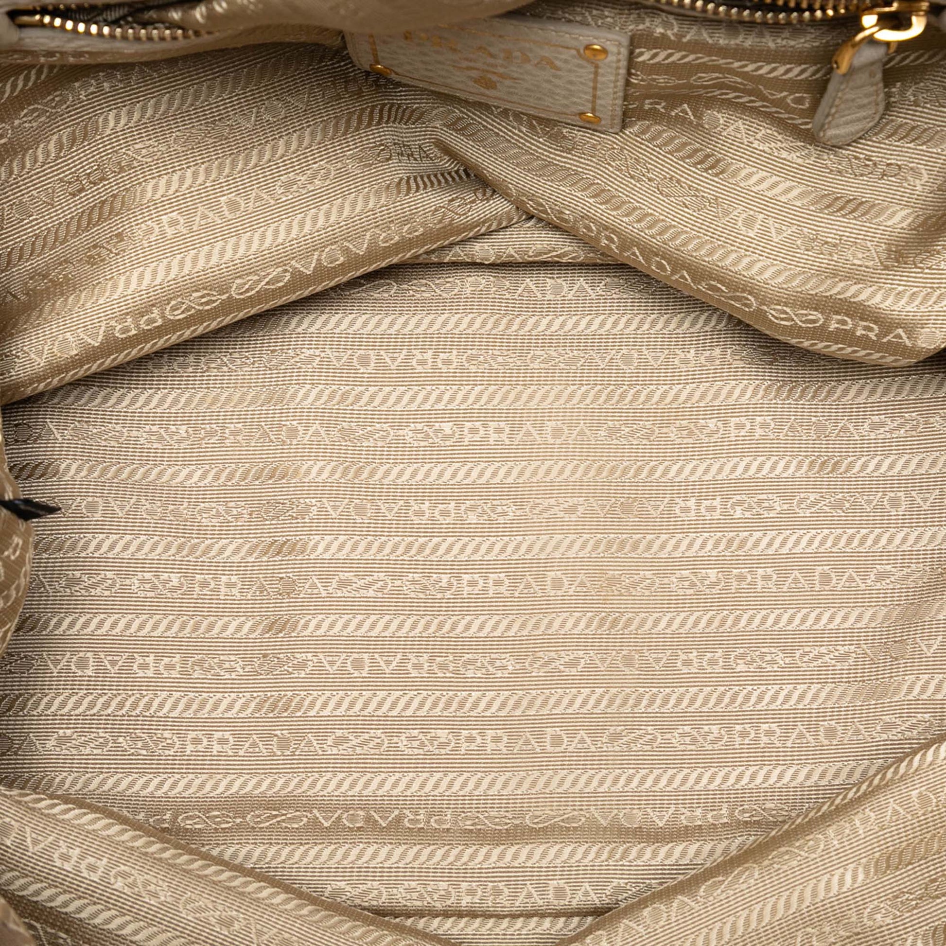 Prada Canvas Canapa Logo Satchel