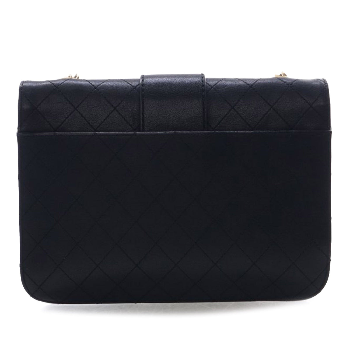 Chanel Large Quilted Sheepskin Front Chain Flap
