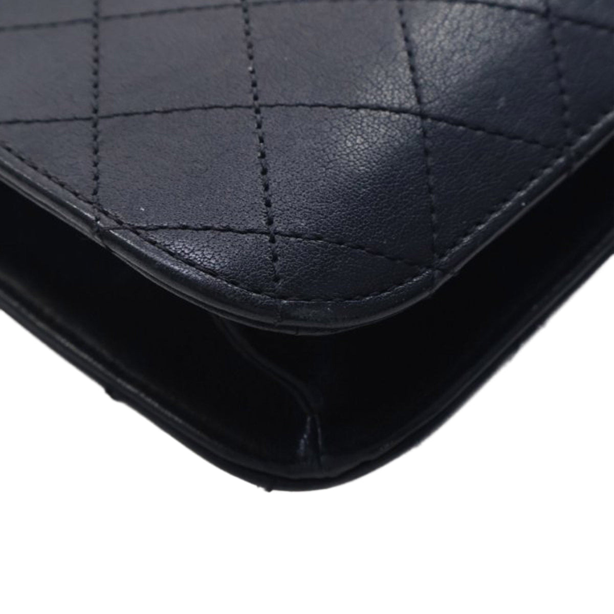 Chanel Large Quilted Sheepskin Front Chain Flap