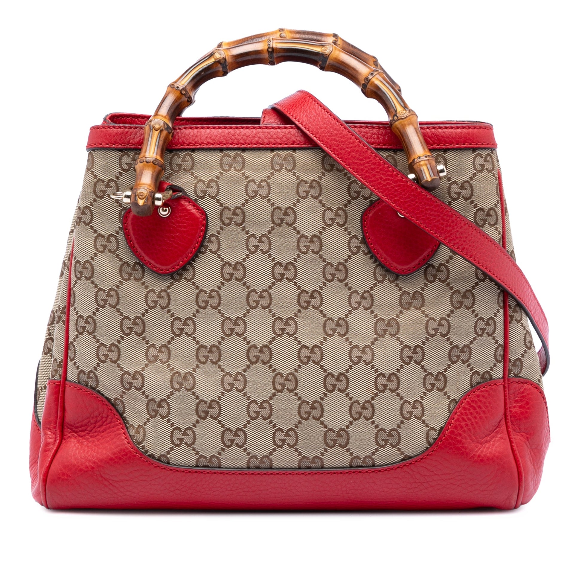 Small GG Canvas Diana Bamboo Top Handle Tote