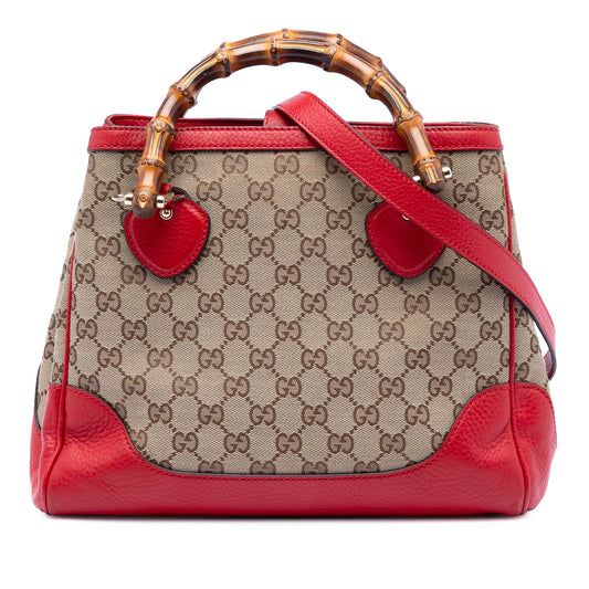 Small GG Canvas Diana Bamboo Top Handle Tote
