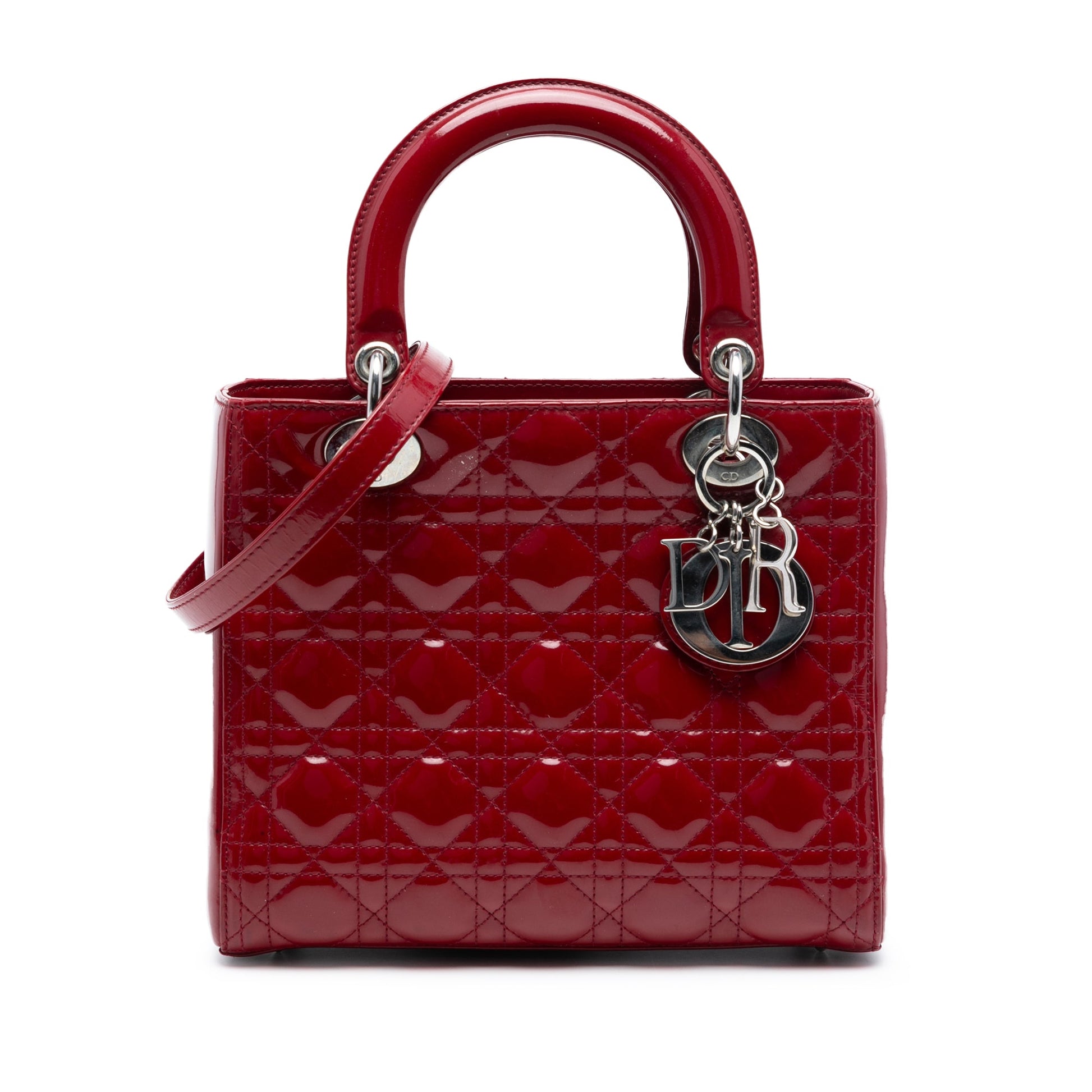 Dior Medium Patent Cannage Lady Dior