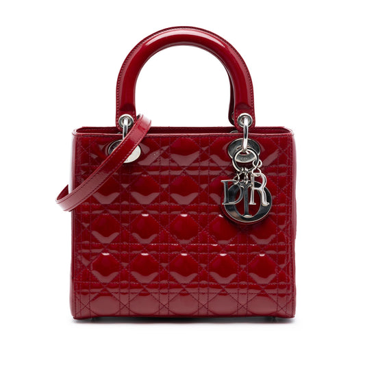 Dior Medium Patent Cannage Lady Dior
