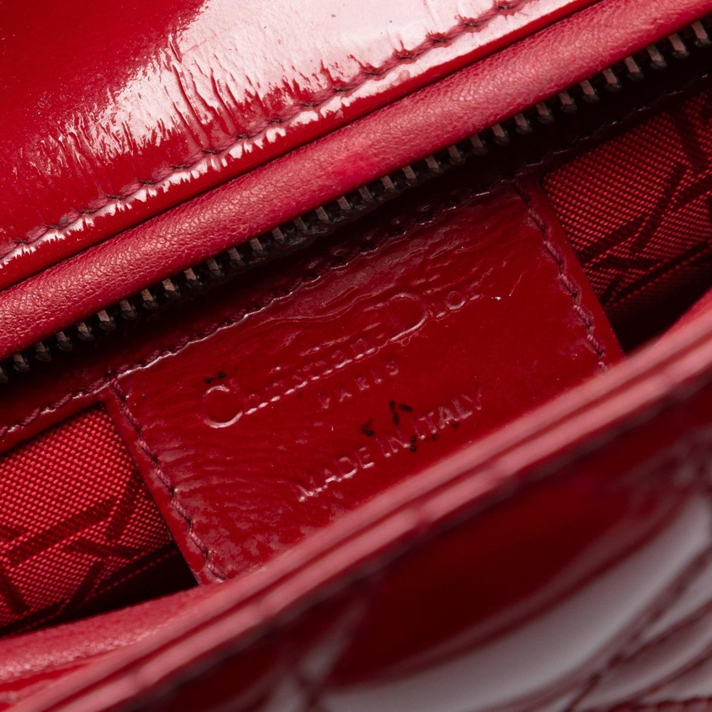 Dior Medium Patent Cannage Lady Dior