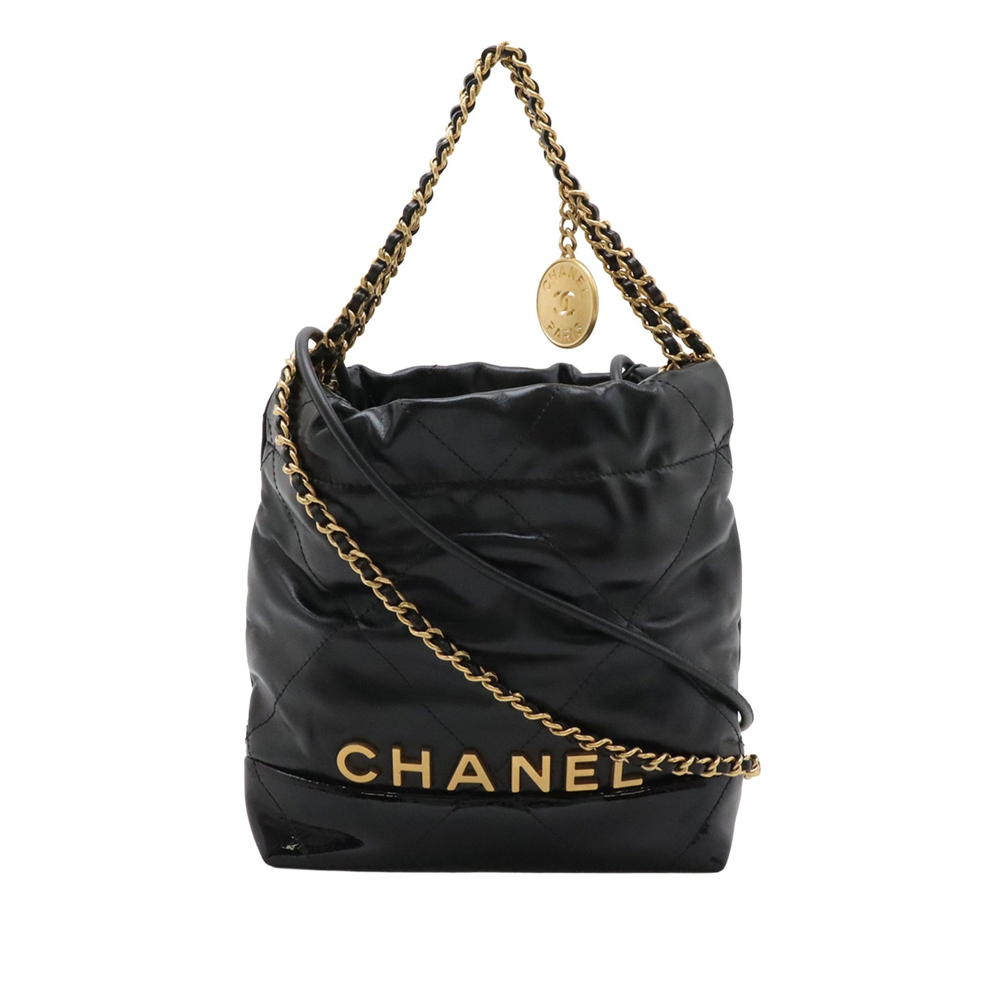 Chanel Mini Shiny Calfskin and Patent 22 Handbag