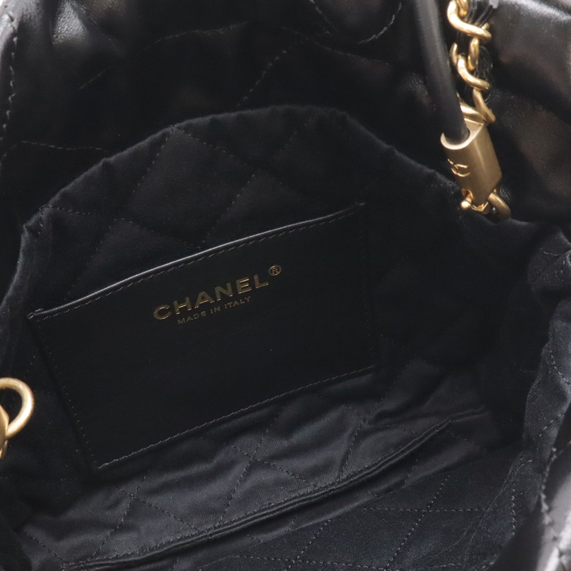 Chanel Mini Shiny Calfskin and Patent 22 Handbag