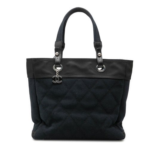 Chanel Medium Quilted Canvas Paris Biarritz Tote