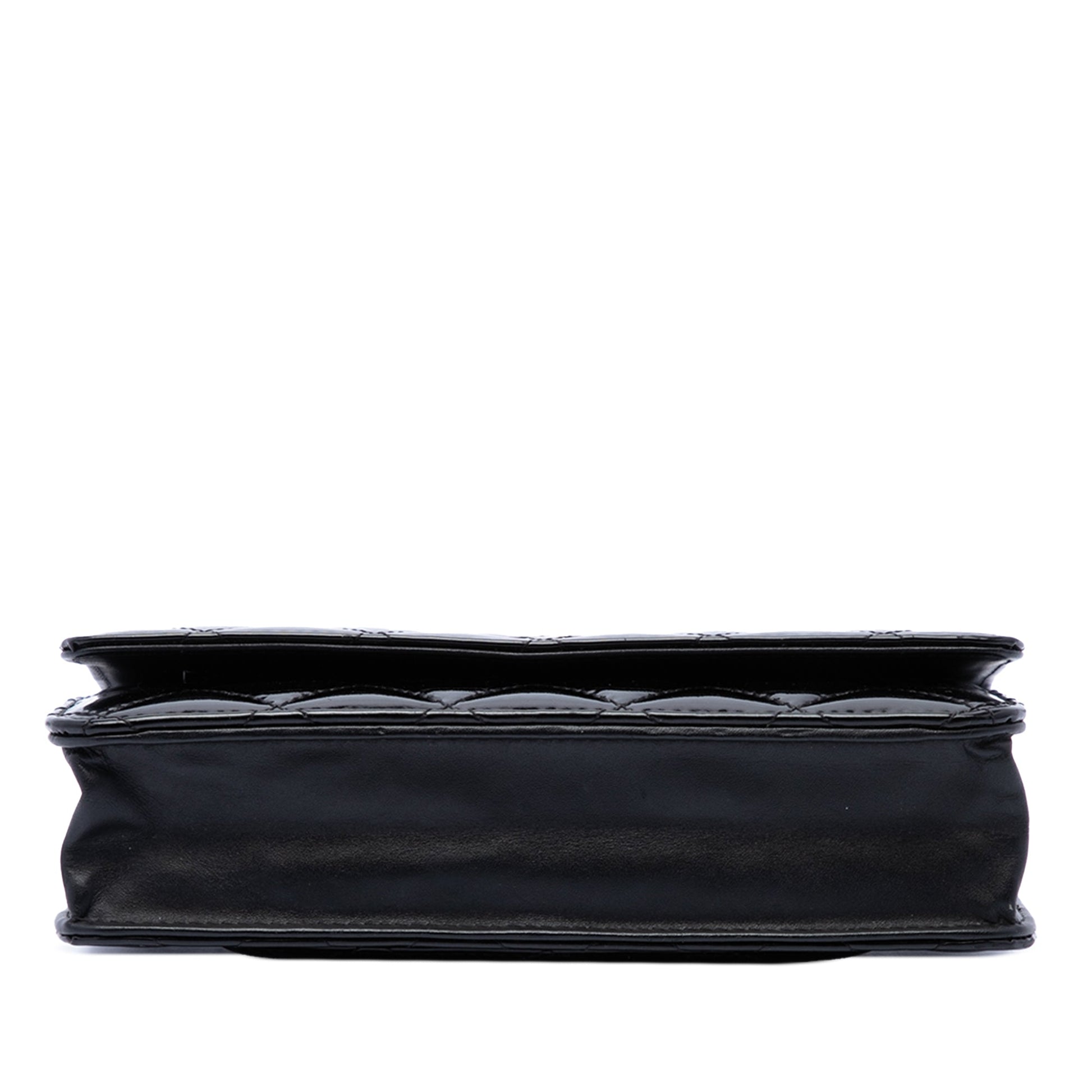 Chanel CC Quilted Patent Wallet On Chain