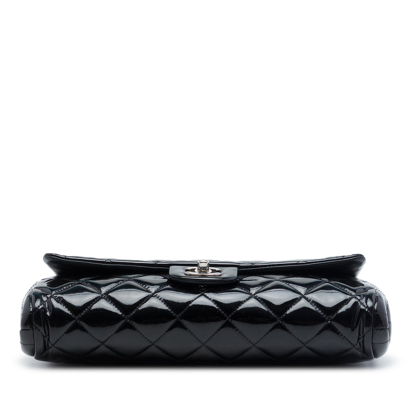 Chanel CC Quilted Patent Flap Clutch with Chain