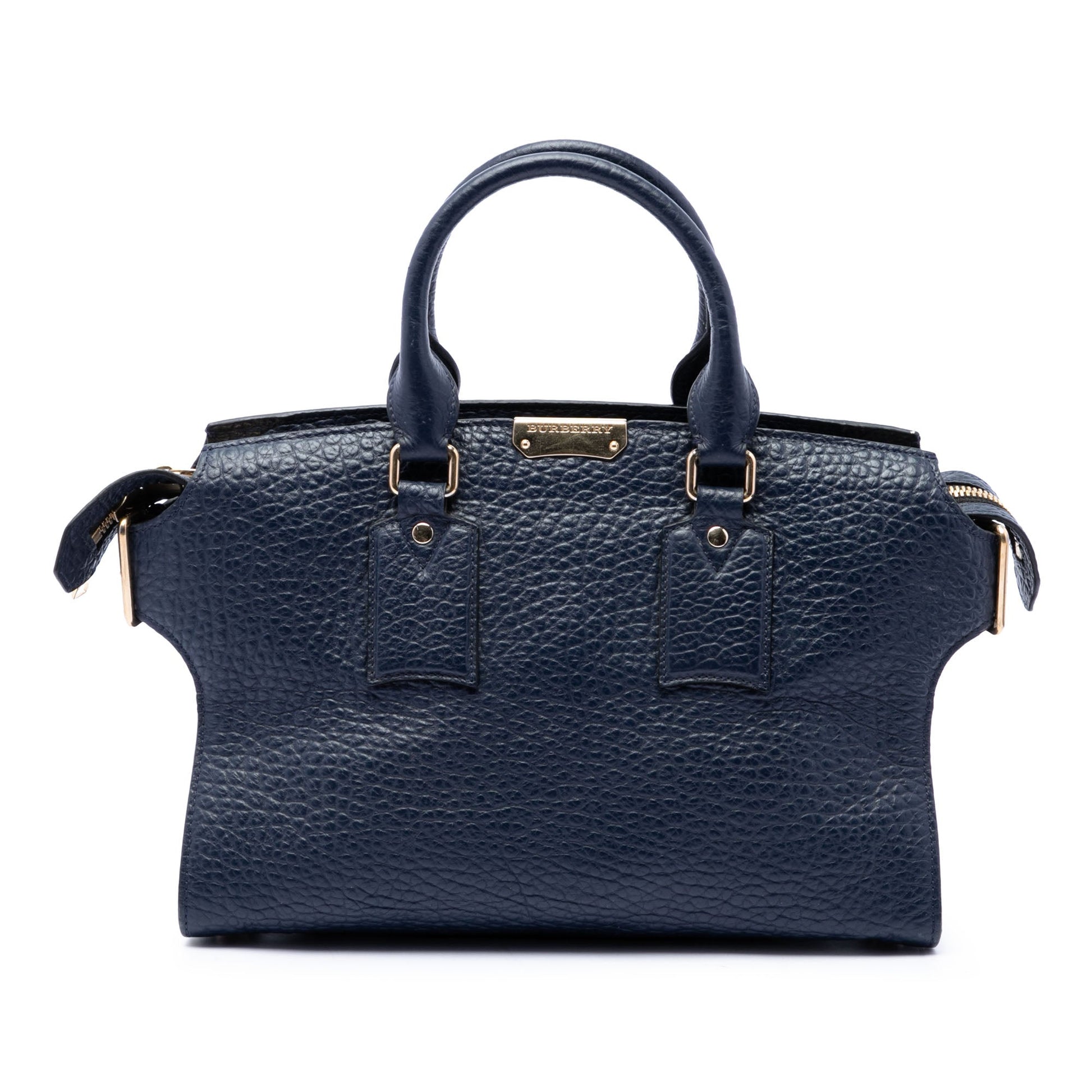 Burberry Medium Grained Leather Clifton Satchel