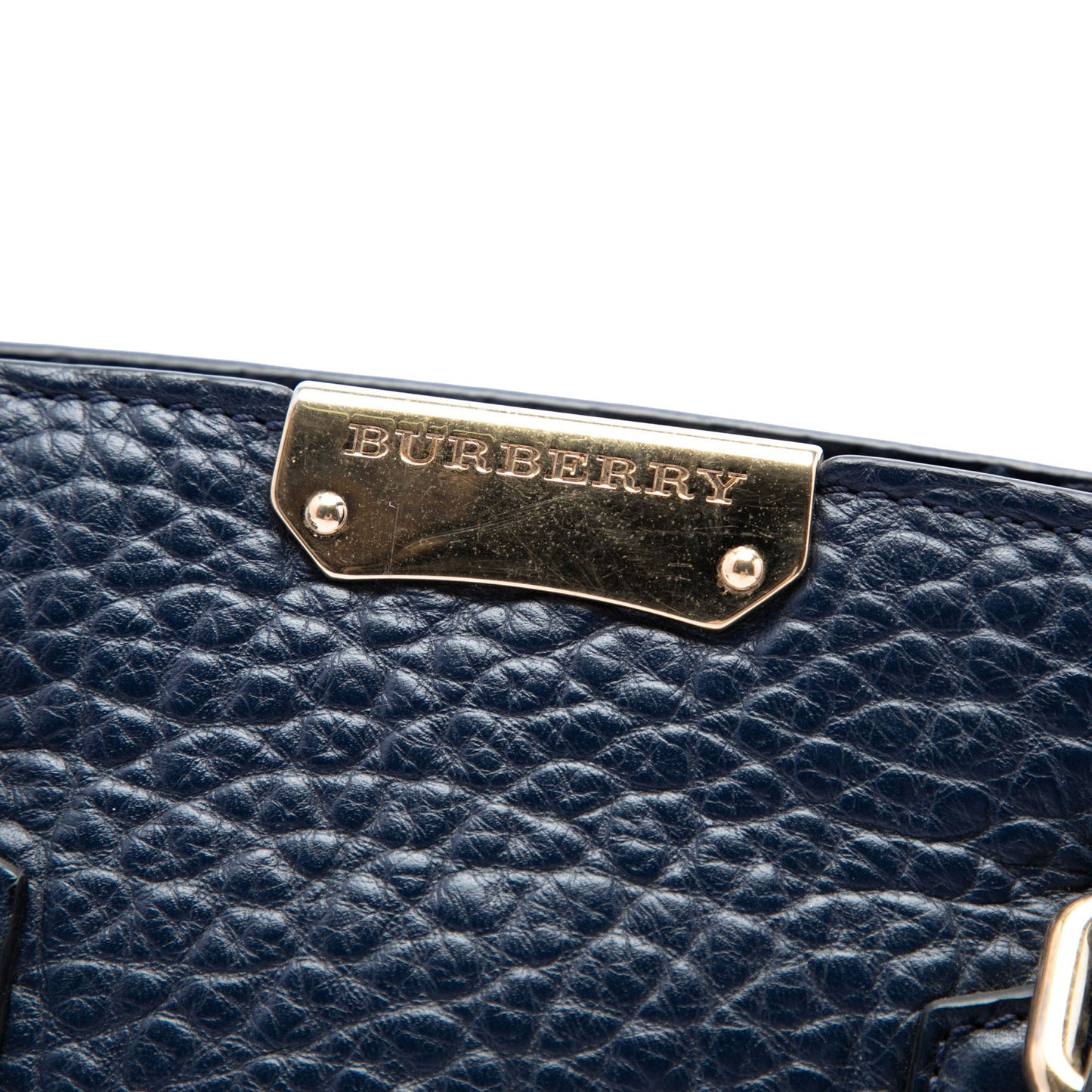 Burberry Medium Grained Leather Clifton Satchel