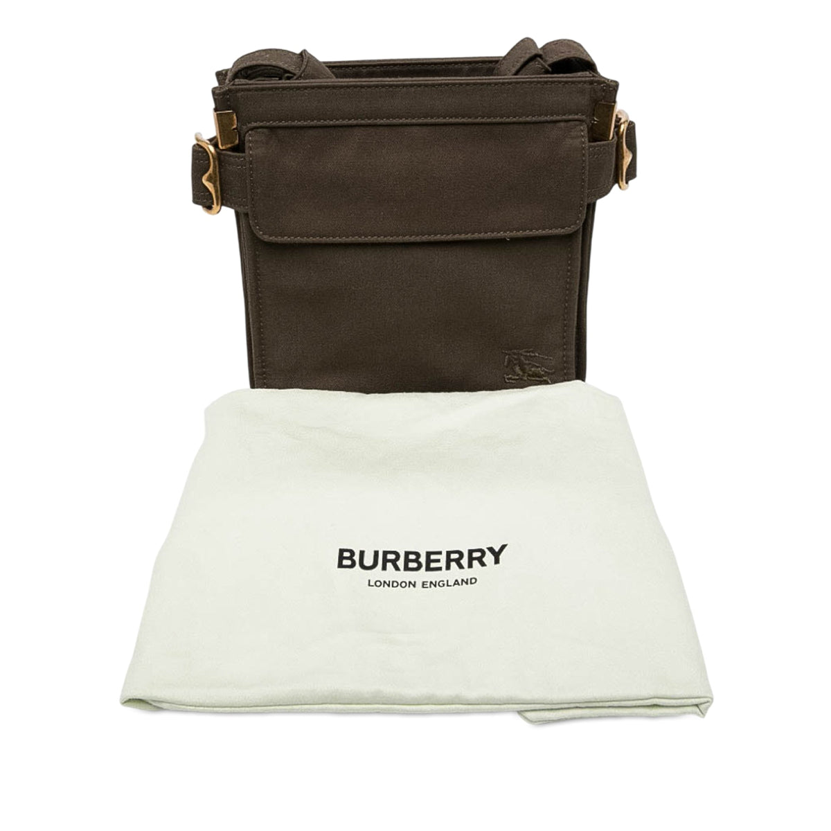 Burberry Mini Nylon Trench Phone Crossbody — Brown