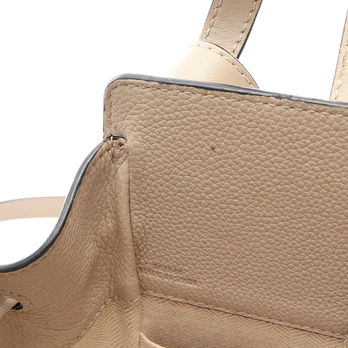 LOEWE Mini Grained Calfskin Drawstring Hammock Bag — Brown