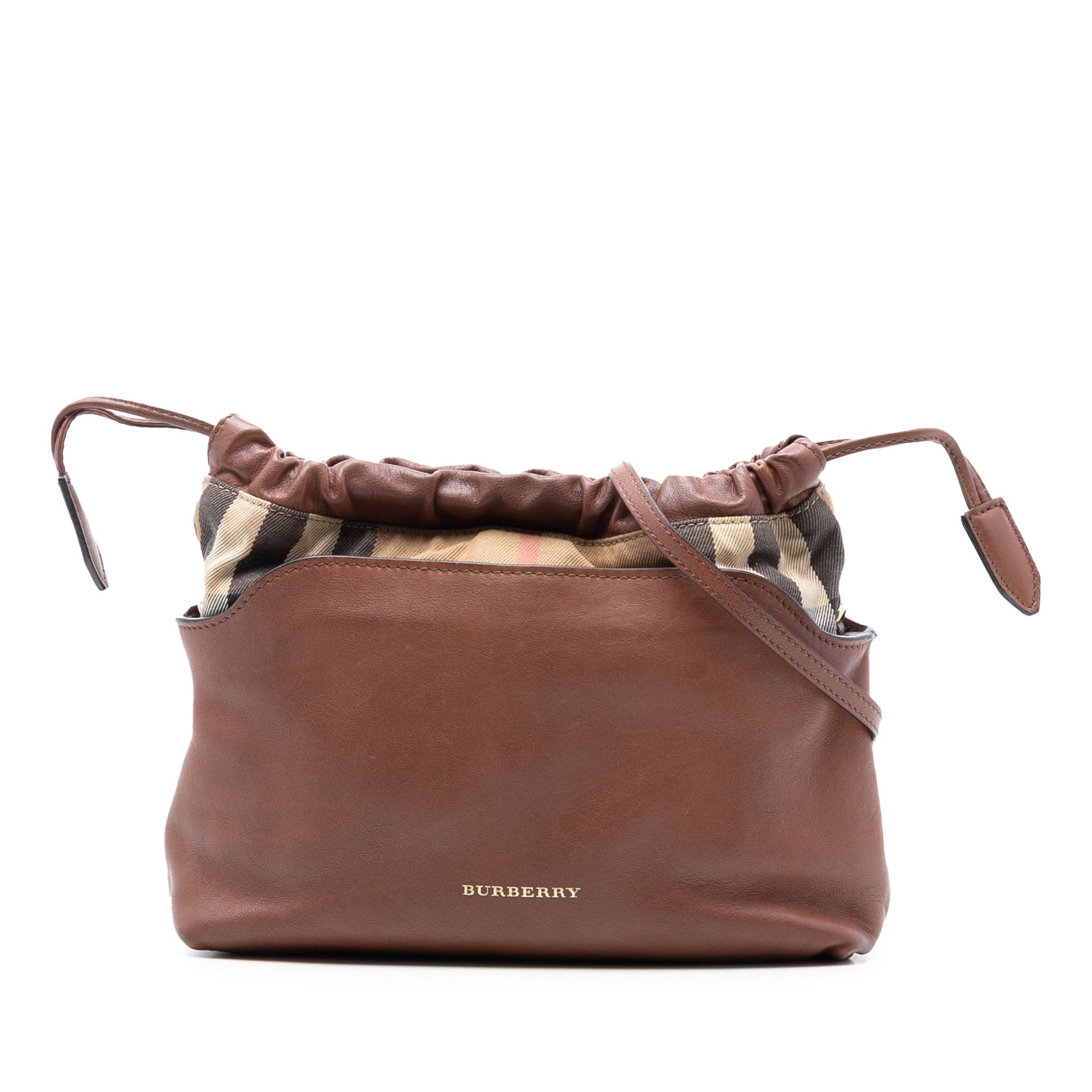 Burberry House Check Canvas and Calfskin Little Crush Crossbody