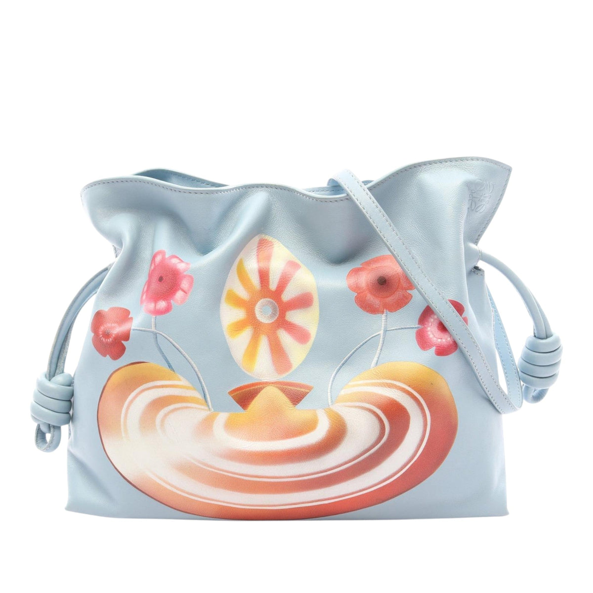 LOEWE Maruja Mallo Medium Nappa Flamenco Clutch — Blue