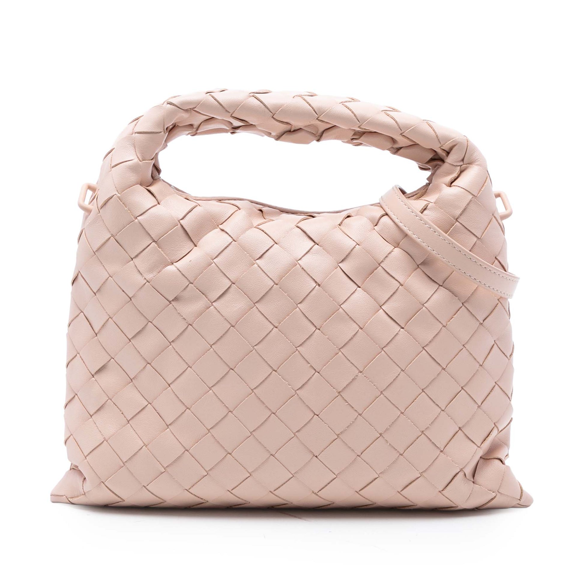 Bottega Veneta Mini Calfskin Intrecciato Hop Satchel