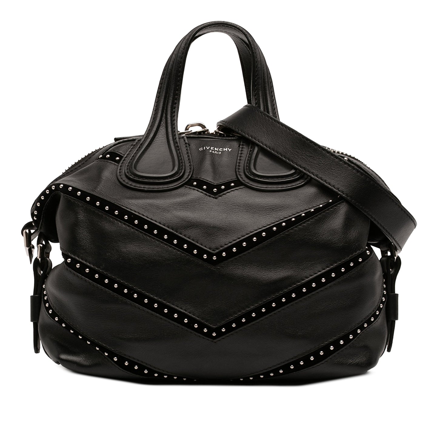 Small Studded Calfskin Nightingale Satchel