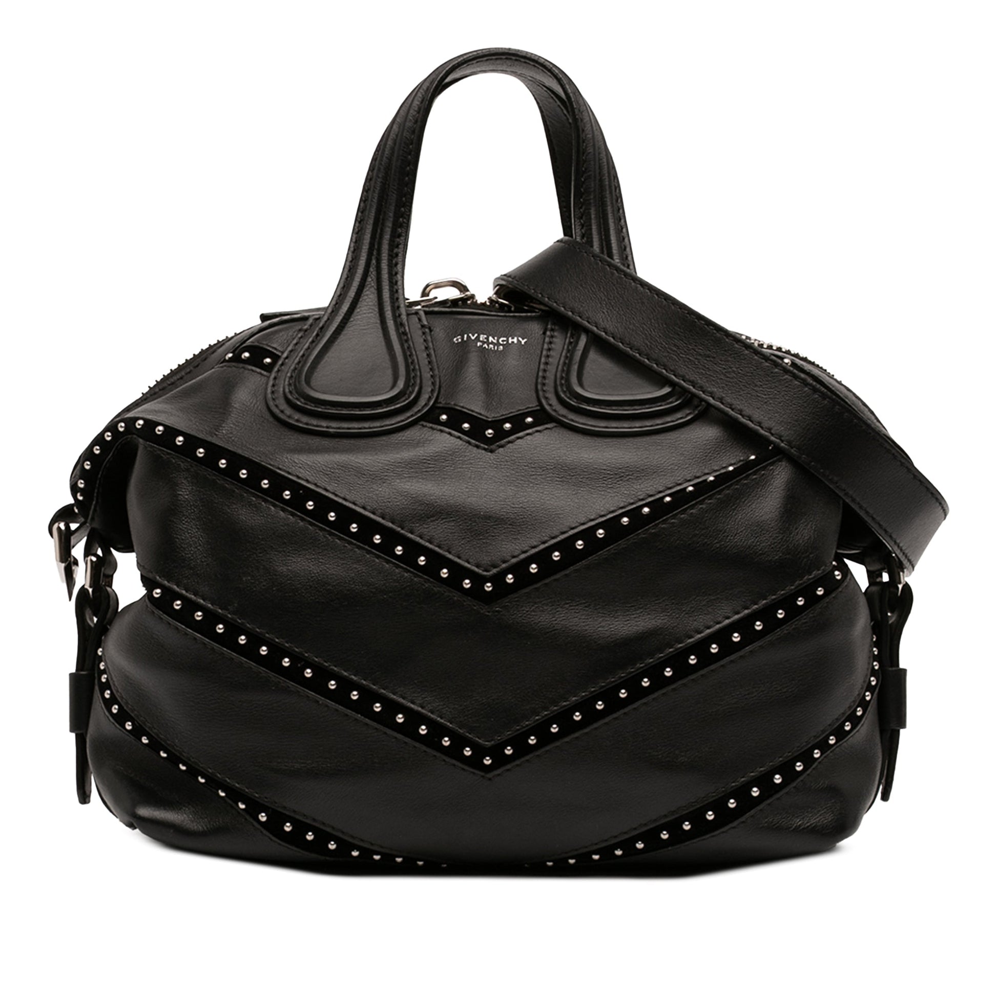 Small Studded Calfskin Nightingale Satchel