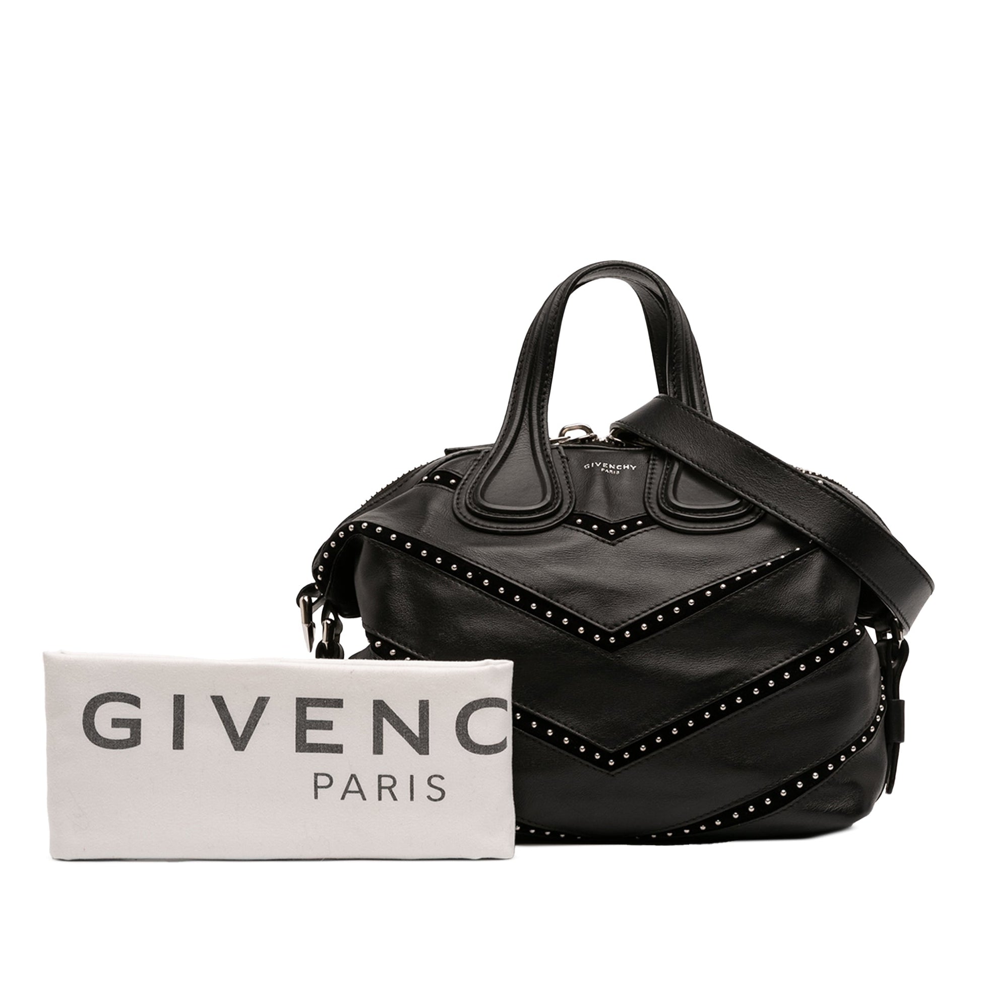 Small Studded Calfskin Nightingale Satchel