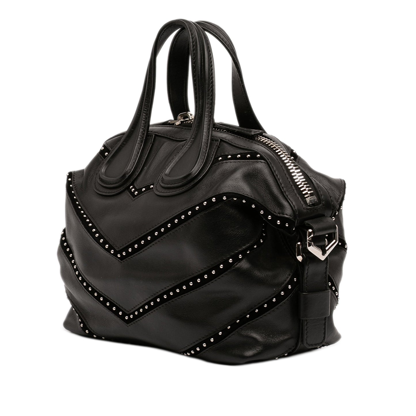 Small Studded Calfskin Nightingale Satchel