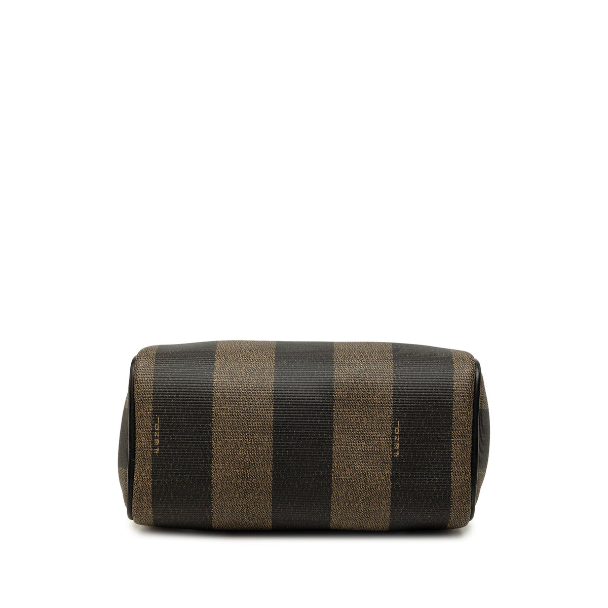 Fendi Mini Pequin Coated Canvas Convertible Boston Bag — Brown