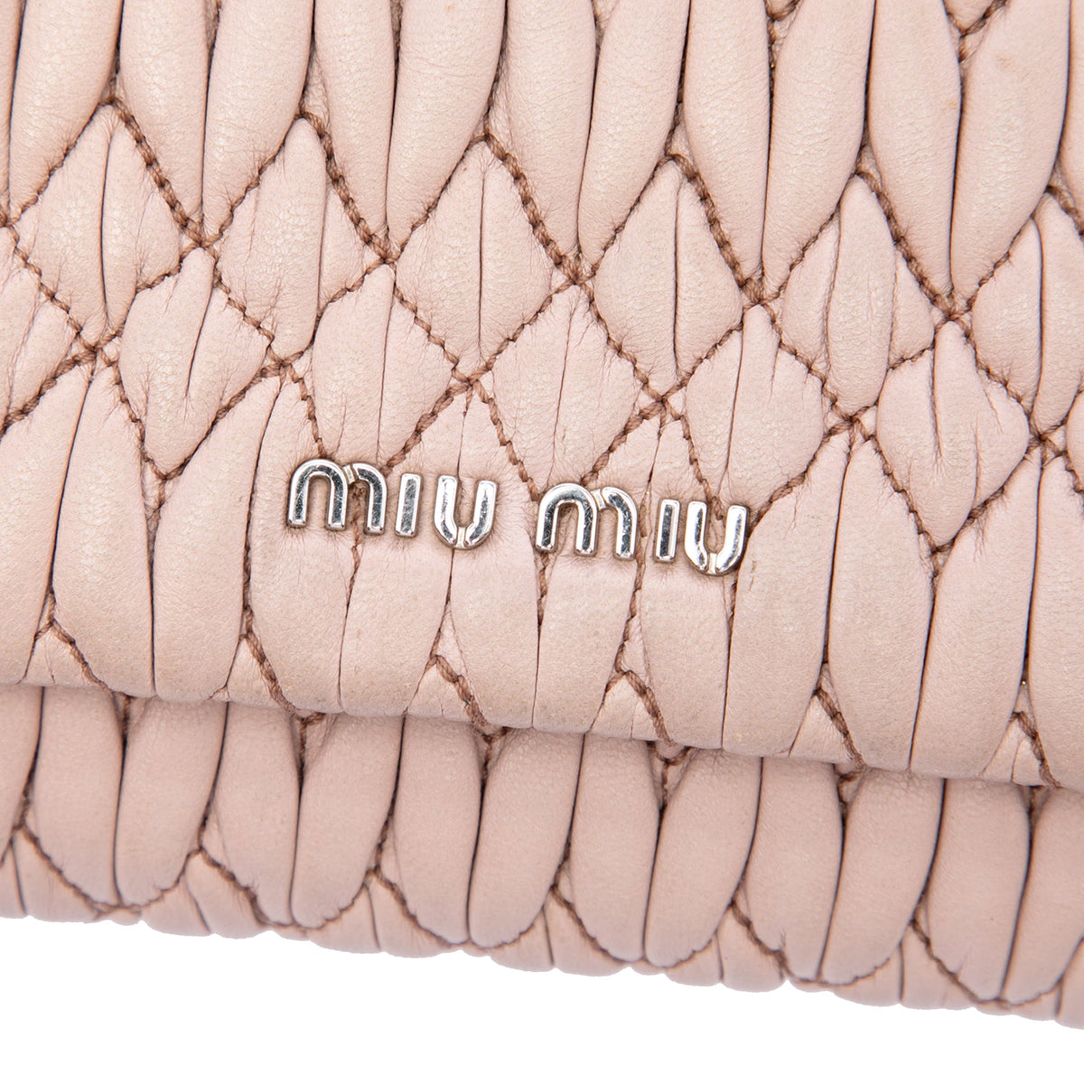 Miu Miu Matelasse Nappa Crystal Chain Satchel