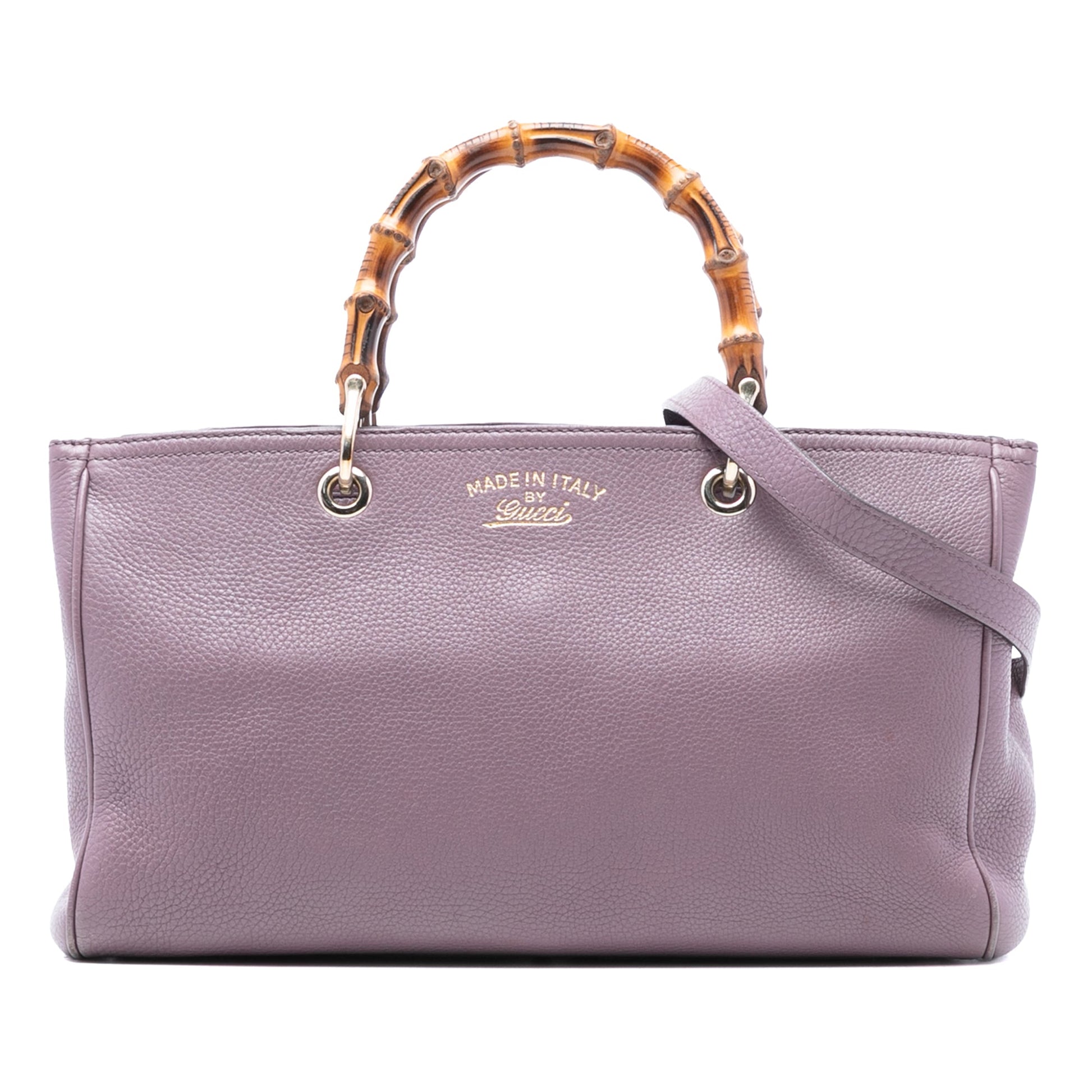 Gucci Medium Calfskin Bamboo Shopper Satchel