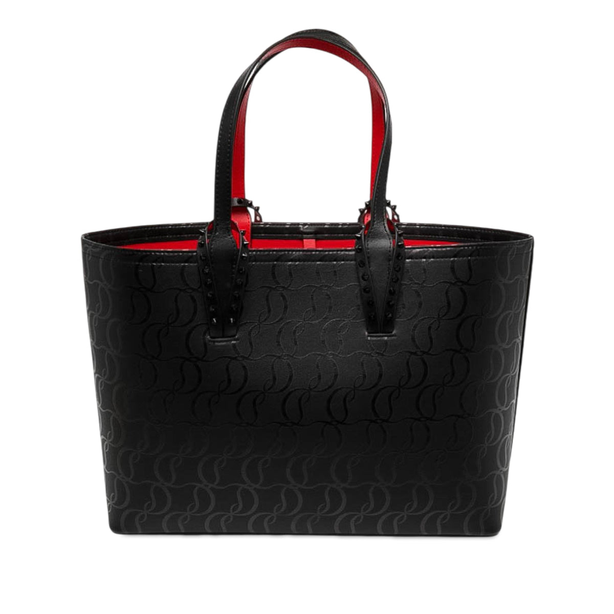 Christian Louboutin Large Calfskin Monogram Cabata Tote — Black