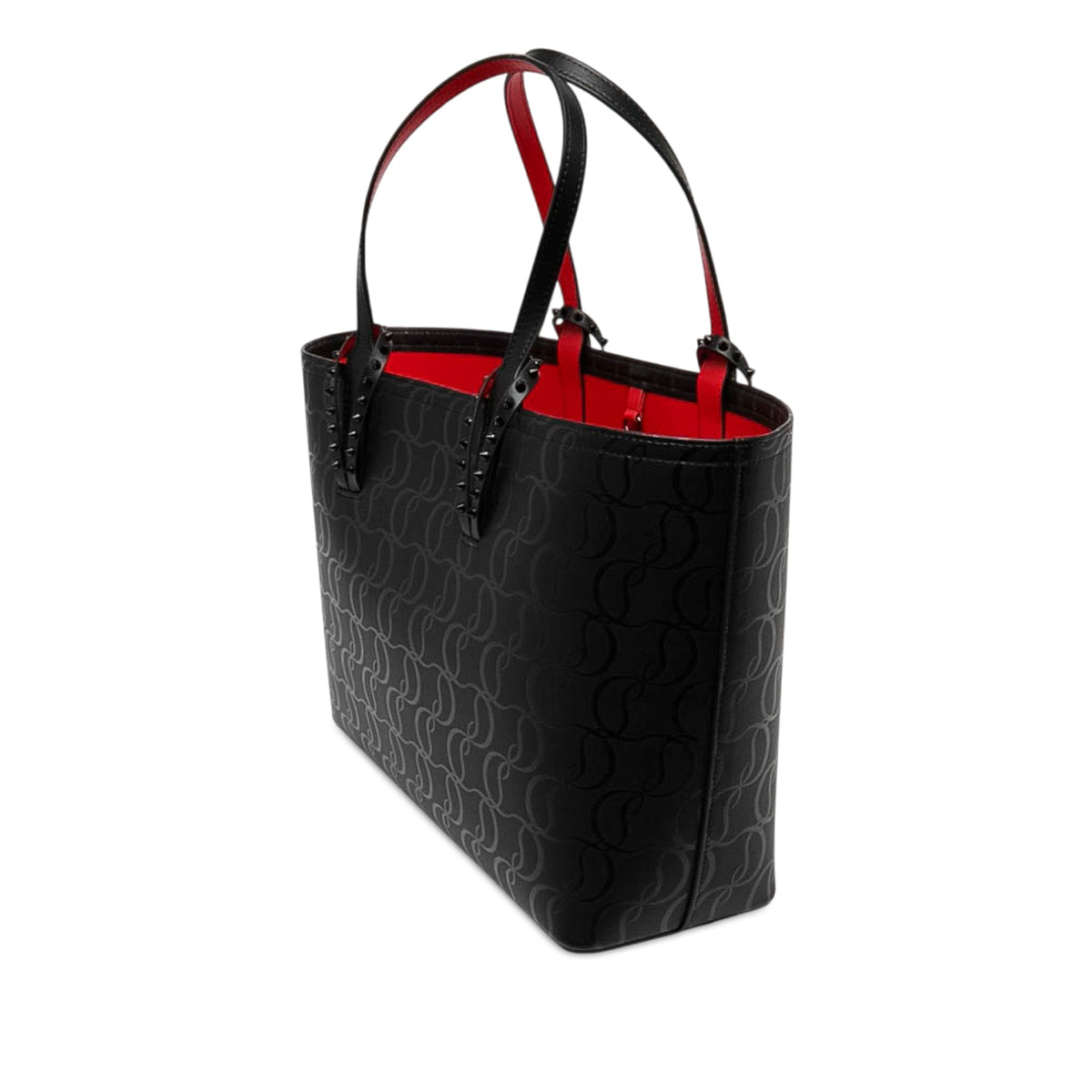Christian Louboutin Large Calfskin Monogram Cabata Tote — Black