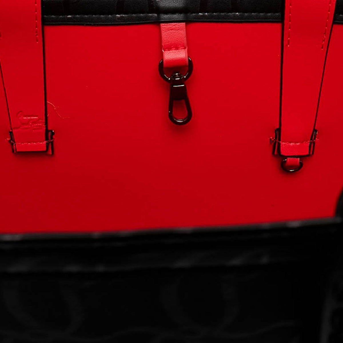 Christian Louboutin Large Calfskin Monogram Cabata Tote — Black