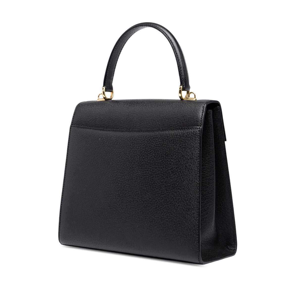Gucci Calfskin Lady Lock Satchel — Black