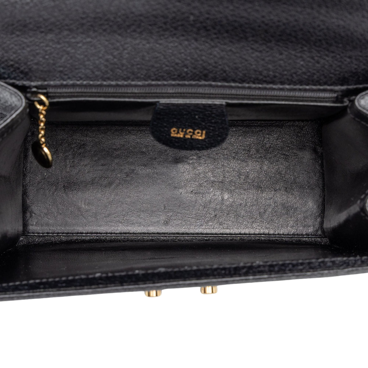 Gucci Calfskin Lady Lock Satchel — Black