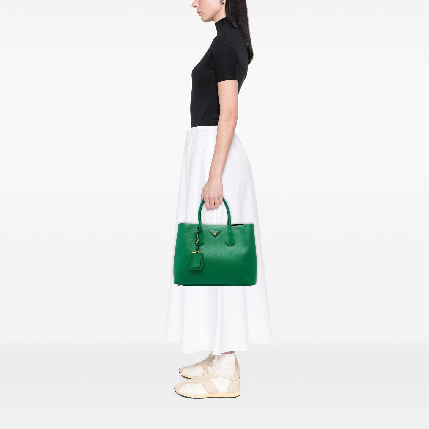Prada Large Saffiano Cuir Double Satchel