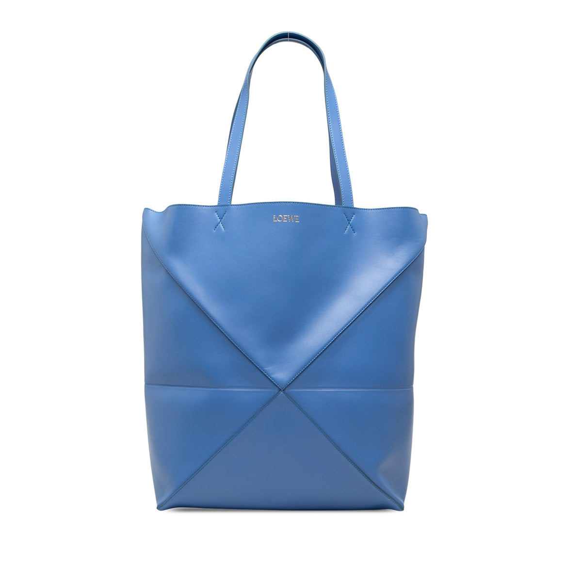 LOEWE Large Shiny Calfskin Puzzle Fold Tote