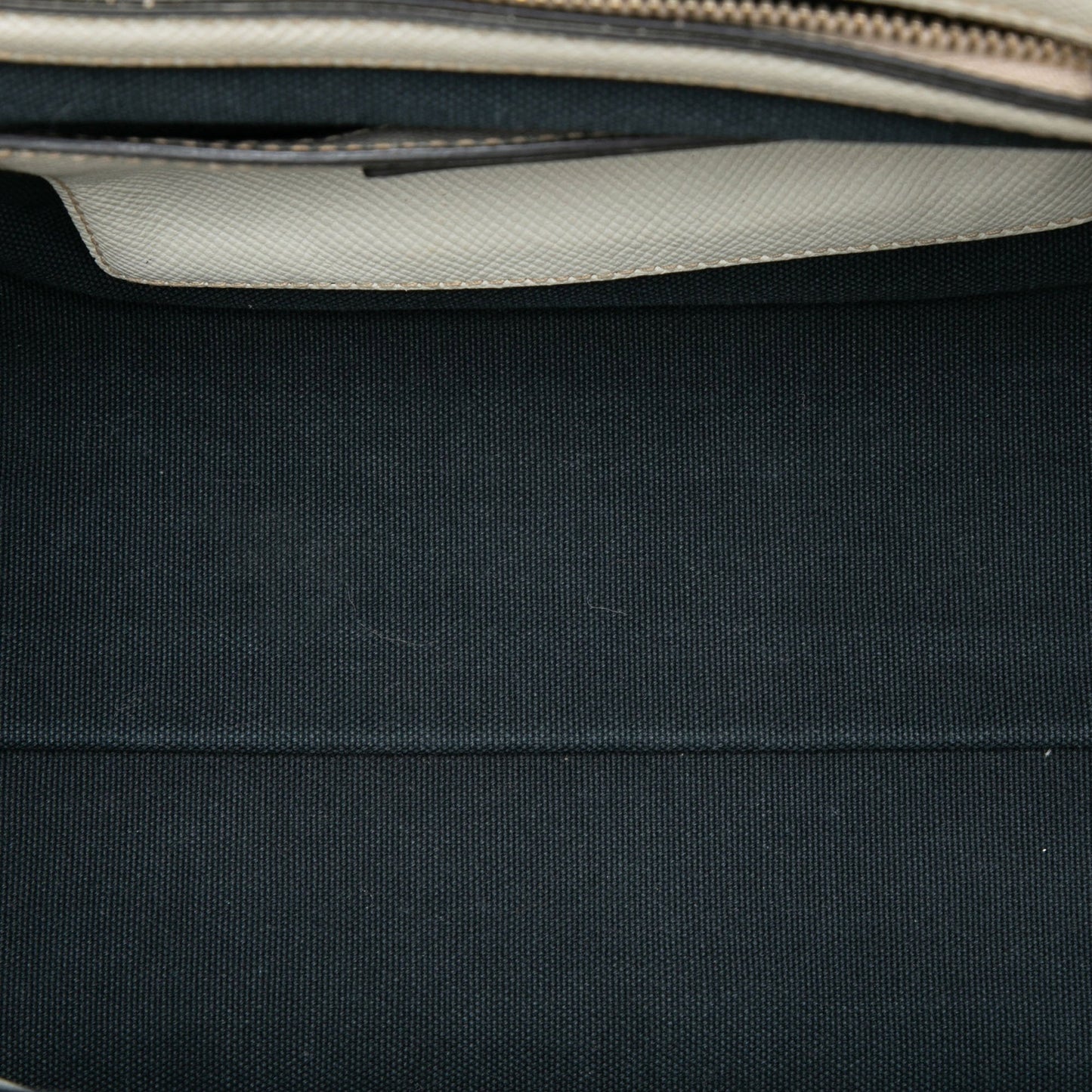 Prada Bicolor Saffiano Cuir Trimmed Canvas Satchel