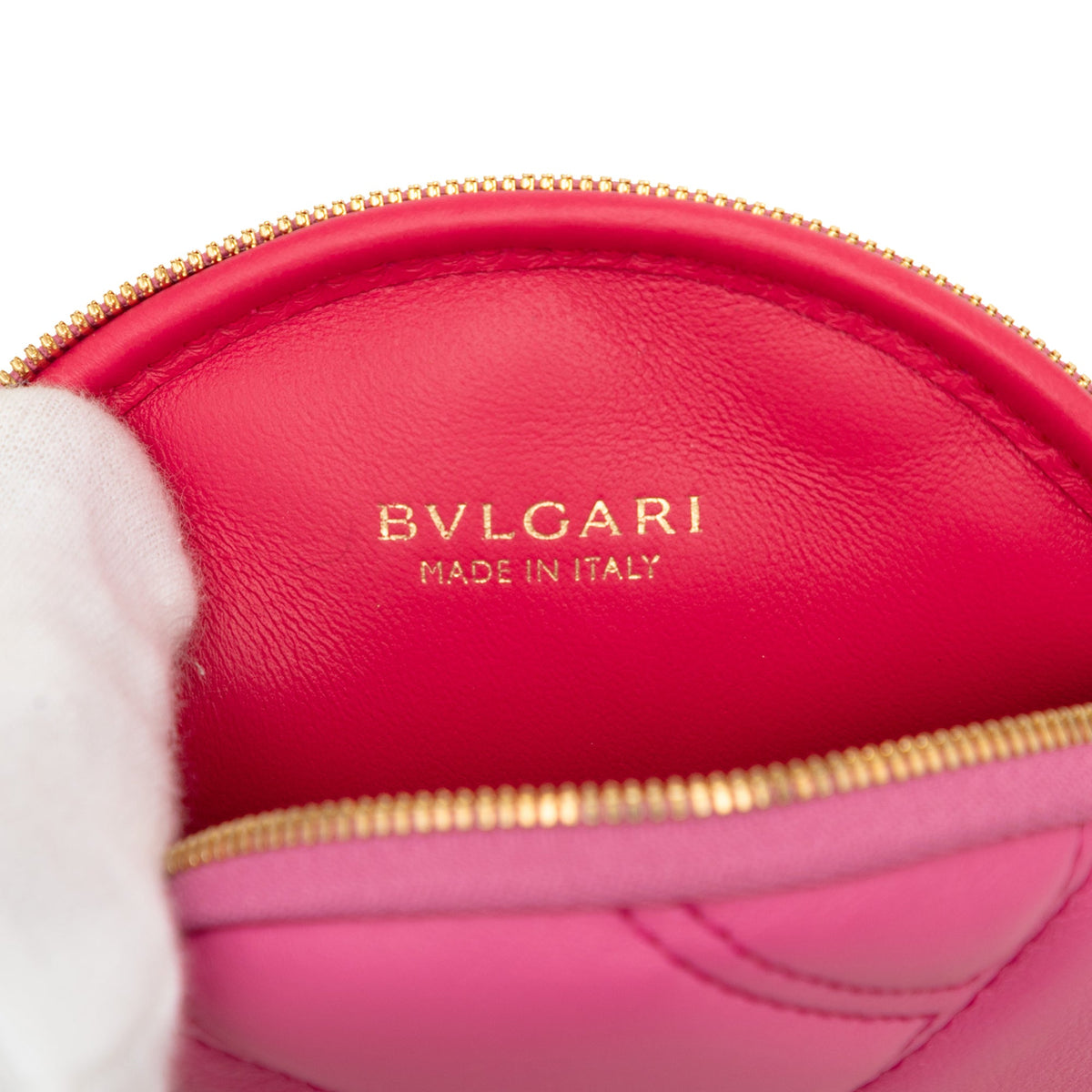 Bvlgari Leather Serpenti Cabochon Round Crossbody