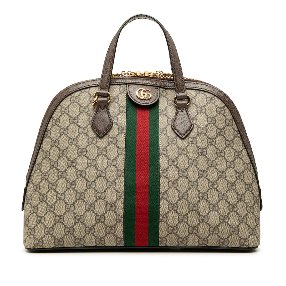 Gucci Medium GG Supreme Ophidia Web Satchel