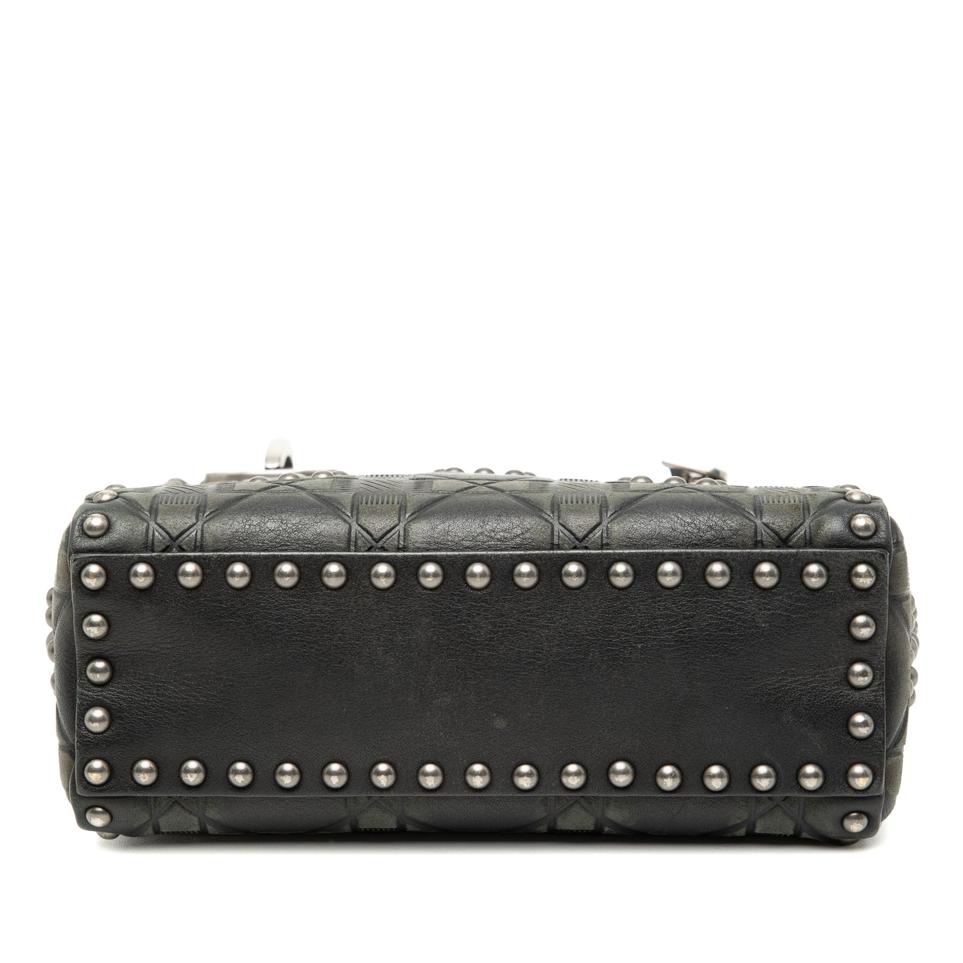 Dior Mini Calfskin Cannage Studded Flower Lady Dior