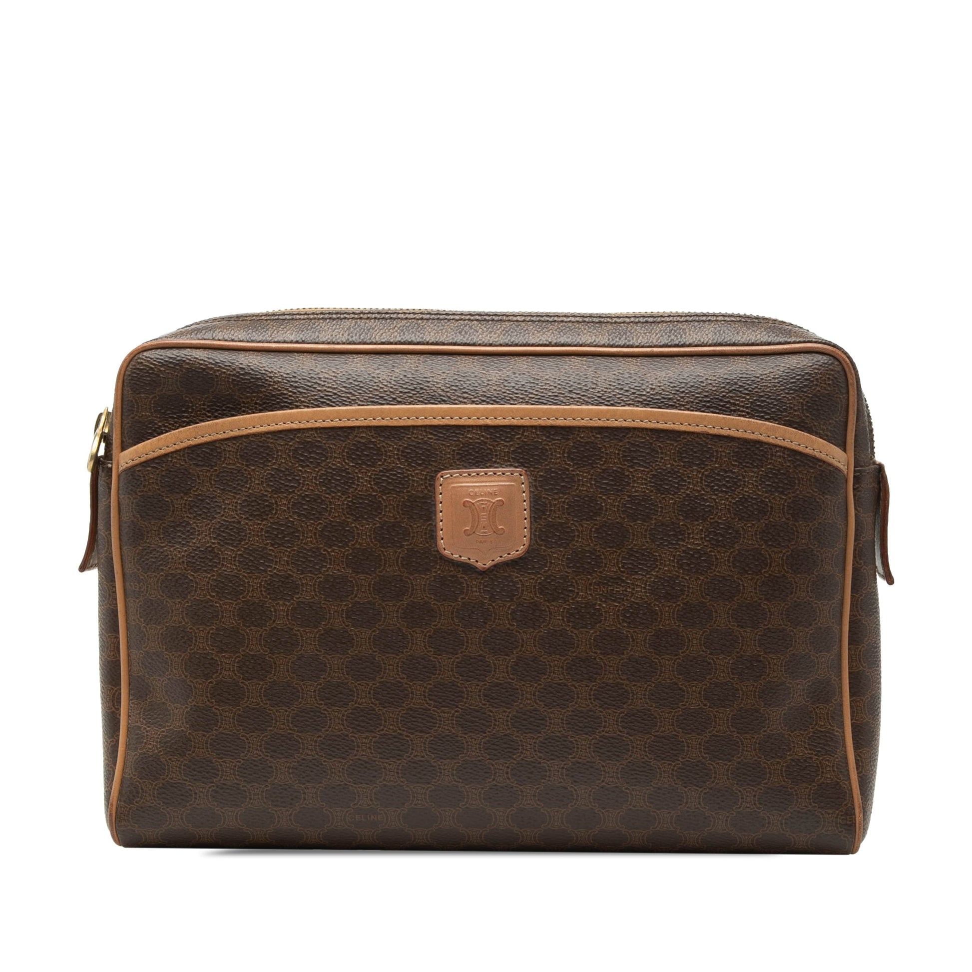 Celine Macadam Coated Canvas Clutch