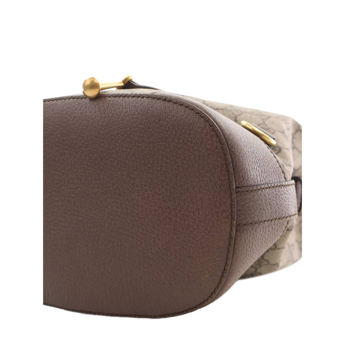 Gucci GG Supreme Neo Vintage Drawstring Bucket Bag — Beige