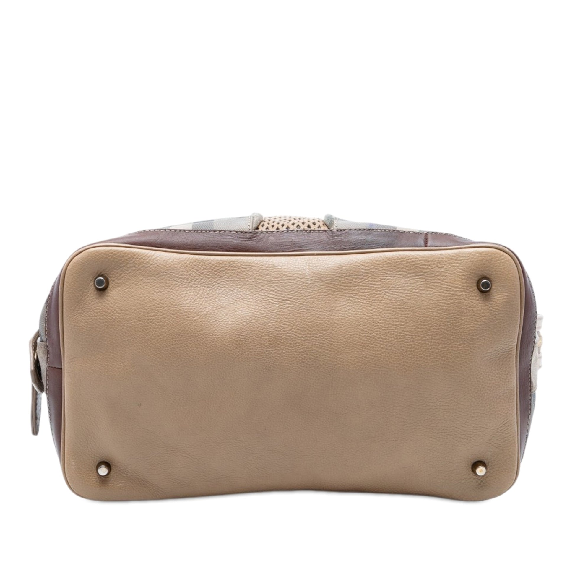 Burberry Smoke Check Coated Canvas Gilmoure Satchel
