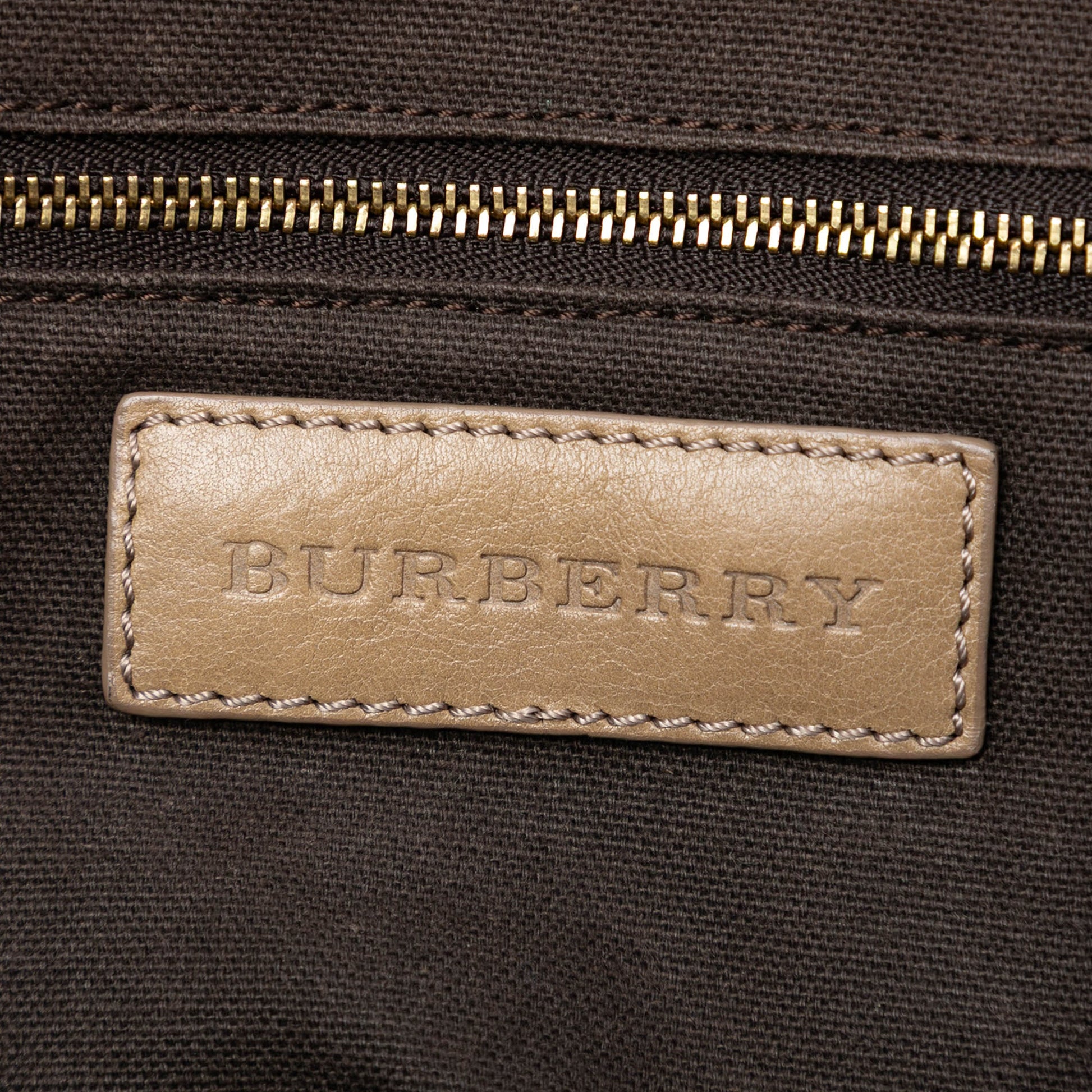 Burberry Smoke Check Coated Canvas Gilmoure Satchel