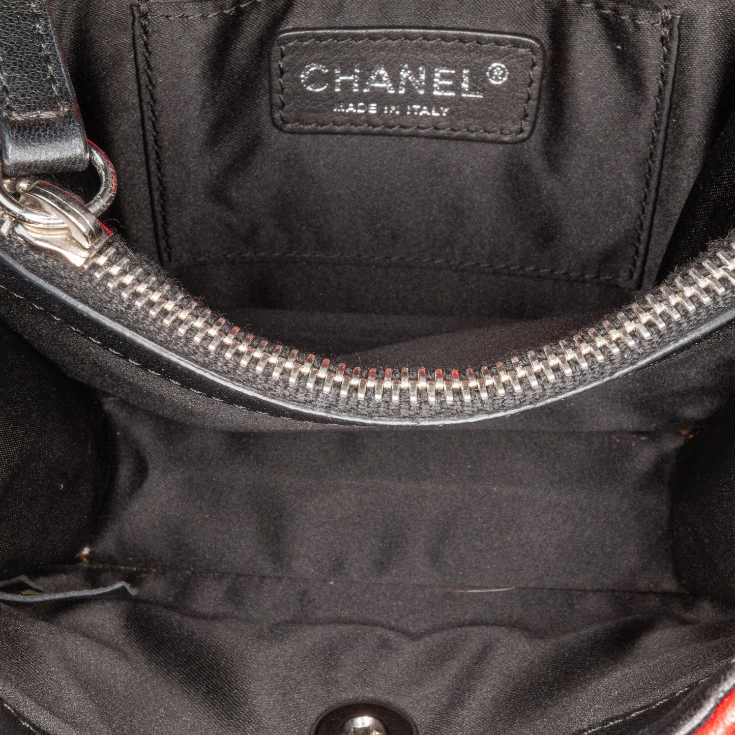 Chanel Mini Square Lambskin Graphic Flap Crossbody