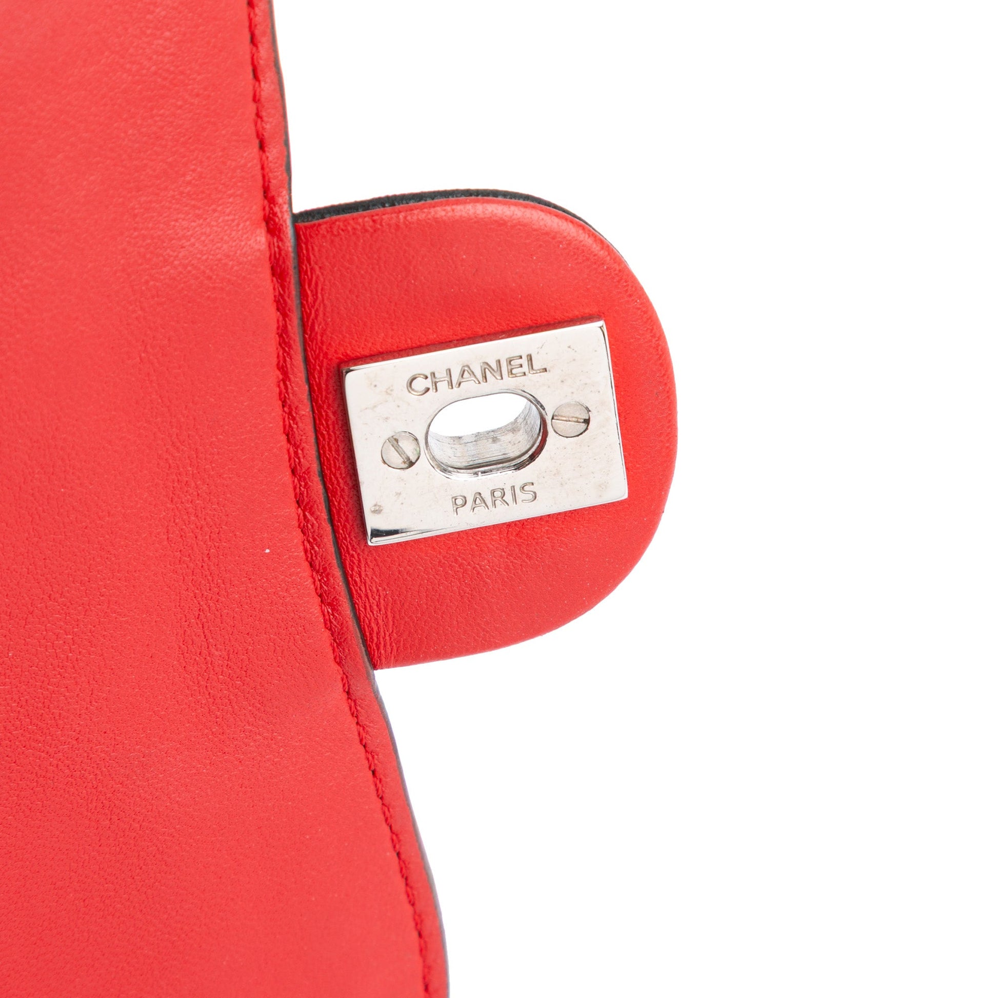 Chanel Mini Square Lambskin Graphic Flap Crossbody