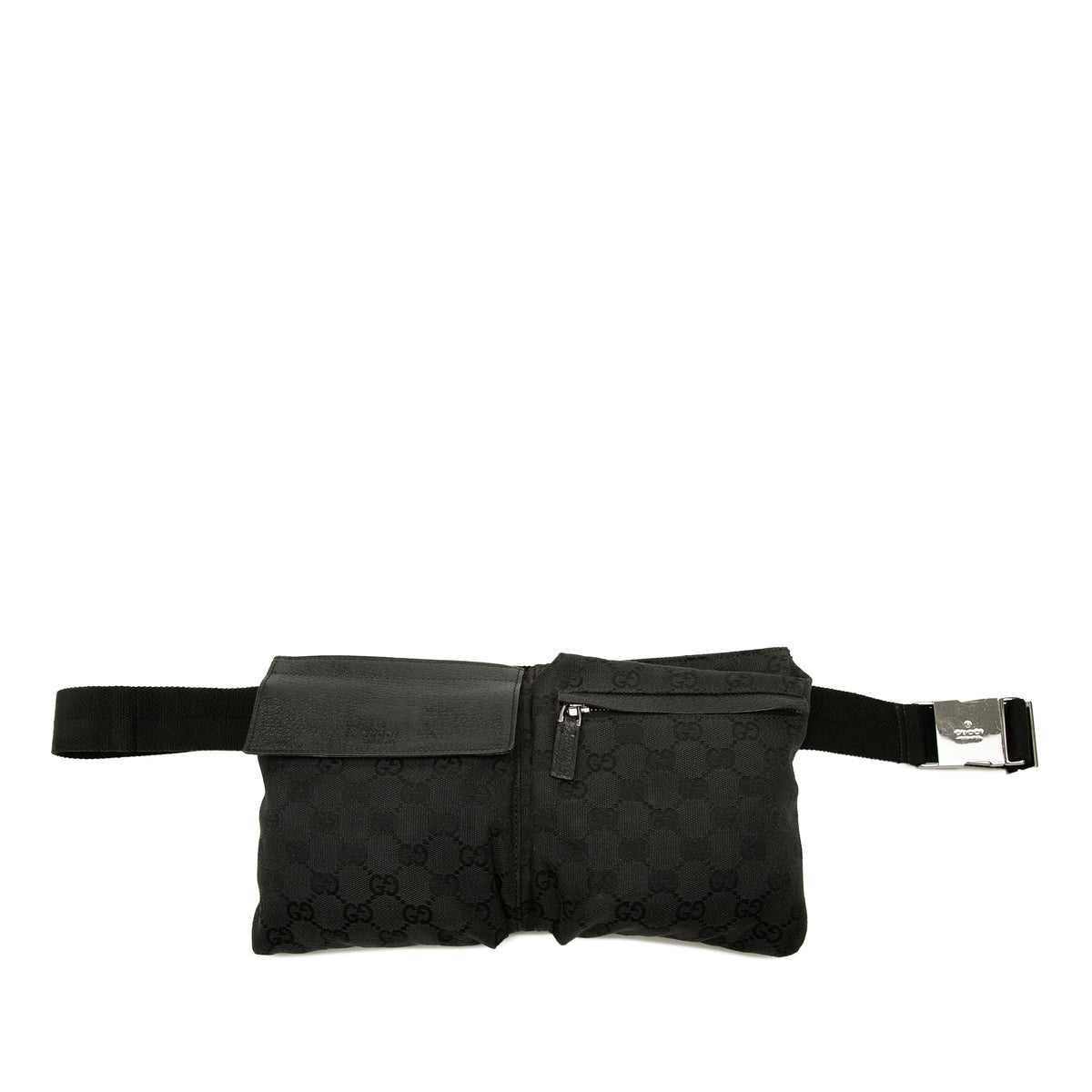Gucci GG Canvas Double Pocket Belt Bag