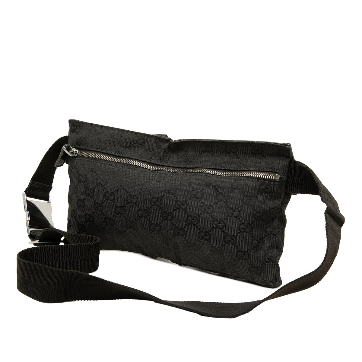 Gucci GG Canvas Double Pocket Belt Bag
