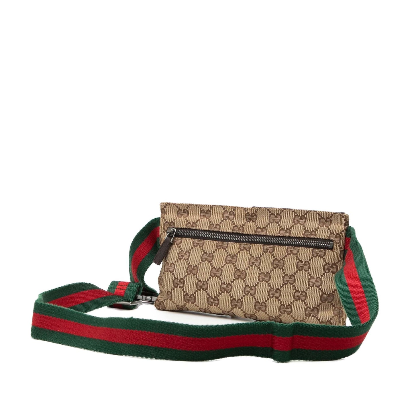 Gucci GG Canvas Web Double Pocket Belt Bag