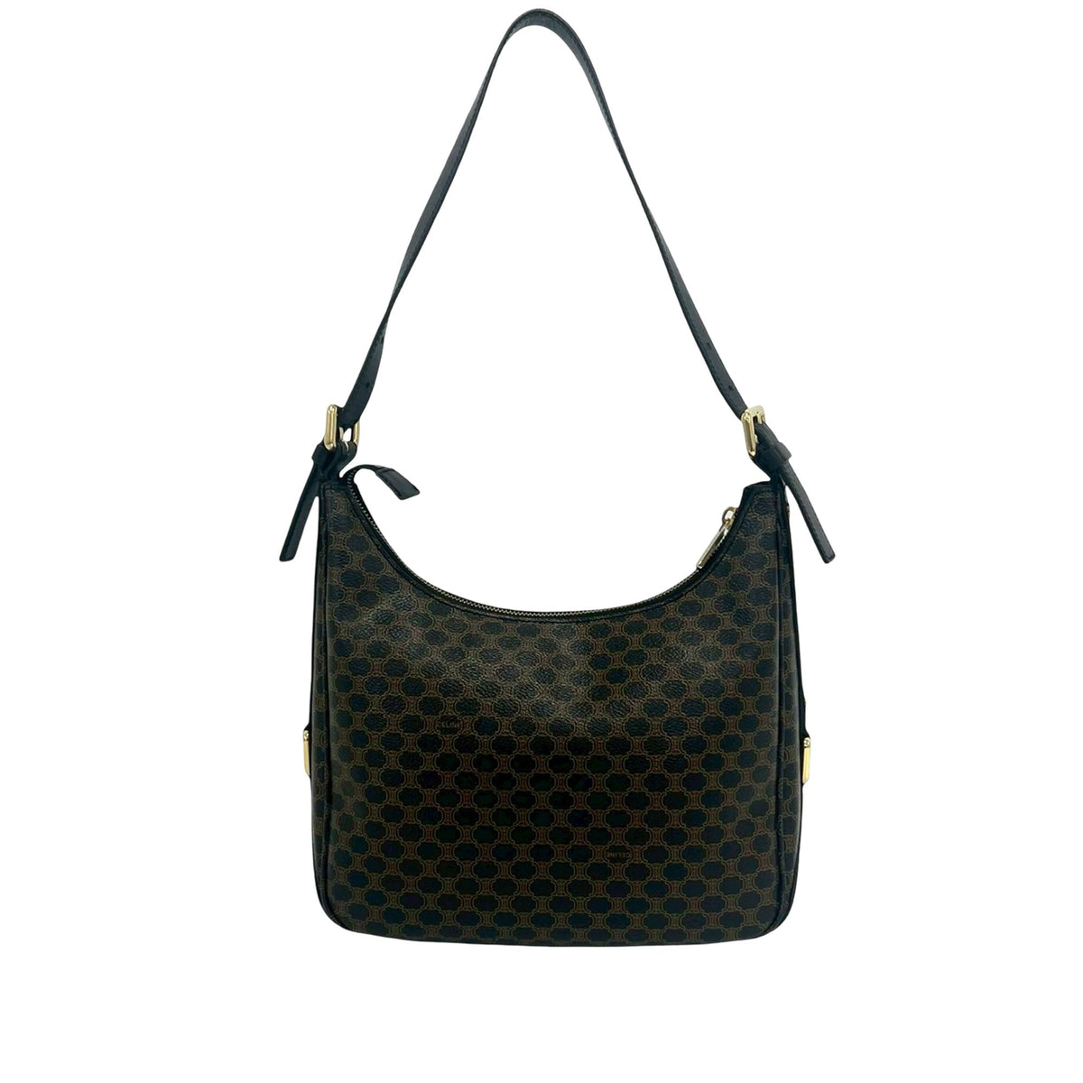 Celine Macadam Coated Canvas Shoulder Bag